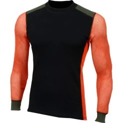 Aclima Hiking Crew Neck Top Men jet black/poinciana/olive night