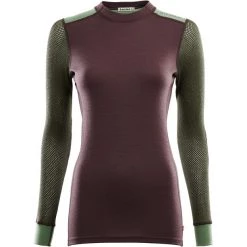 Aclima Hiking Crew Neck Women fudge/dill/olive night
