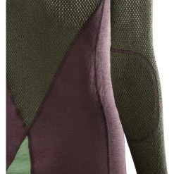 Aclima Hiking Crew Neck Women fudge/dill/olive night -Ski & Thermal Underwear Tops Sales Store aclima hiking crew neck women fudge dill olive night 3