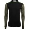 Aclima Hiking Crew Neck Top Men jet black/olive night/dill -Ski & Thermal Underwear Tops Sales Store aclima hiking rundhalsshirt herren jet black olive night dill 1