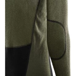 Aclima Hiking Crew Neck Top Men jet black/olive night/dill -Ski & Thermal Underwear Tops Sales Store aclima hiking rundhalsshirt herren jet black olive night dill 3