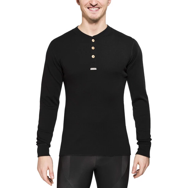 Aclima Warmwool Granddad Shirt Men jet black 4 Aclima Warmwool Granddad Shirt Men jet black - Image 2