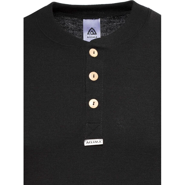 Aclima Warmwool Granddad Shirt Men jet black 7 Aclima Warmwool Granddad Shirt Men jet black - Image 5