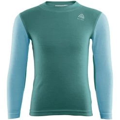 Ski & Thermal Underwear Tops Sales Store 14 Aclima WarmWool Crew Neck Shirt Kids north atlantic/reef waters