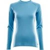 Aclima WarmWool Crew Neck Shirt Women azure blue -Ski & Thermal Underwear Tops Sales Store aclima warmwool crew neck shirt women azure blue 1