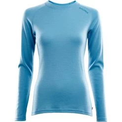 Aclima WarmWool Crew Neck Shirt Women azure blue