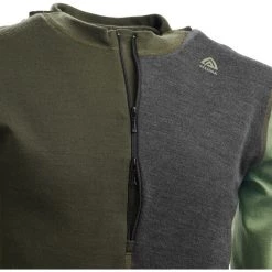 Aclima WarmWool Hood Sweater with Zip Men olive night/dill/marengo -Ski & Thermal Underwear Tops Sales Store aclima warmwool hood sweater with zip men olive night dill marengo 4