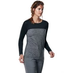 Berghaus Voyager Tech Tee LS Crew Baselayer Women carbon marl/jet black -Ski & Thermal Underwear Tops Sales Store berghaus voyager tech alusvaatteet naiset carbon marl jet black 2