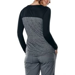 Berghaus Voyager Tech Tee LS Crew Baselayer Women carbon marl/jet black -Ski & Thermal Underwear Tops Sales Store berghaus voyager tech alusvaatteet naiset carbon marl jet black 5