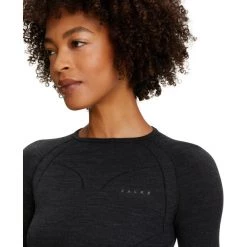 Falke Wool-Tech LS Shirt Women black -Ski & Thermal Underwear Tops Sales Store falke wool tech ls shirt women black 5