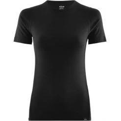 Föhn Merino Short Sleeve Baselayer Shirt Women black -Ski & Thermal Underwear Tops Sales Store foehn merino short sleeve baselayer shirt women black 2