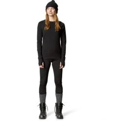 Houdini Desoli Mid Crew Sweater Women true black -Ski & Thermal Underwear Tops Sales Store houdini desoli mid crew sweater women true black 4