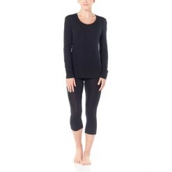 Icebreaker 175 Everyday LS Scoop Top Women black -Ski & Thermal Underwear Tops Sales Store icebreaker 175 everyday alusvaatteet naiset black 4 2