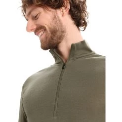 Icebreaker 175 Everyday LS Half-Zip Top Men loden -Ski & Thermal Underwear Tops Sales Store icebreaker 175 everyday ls half zip top men loden 5