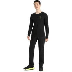 Icebreaker 200 Oasis Alps 3D LS Crew Shirt Men black -Ski & Thermal Underwear Tops Sales Store icebreaker 200 oasis alps 3d ls crew shirt men black 4