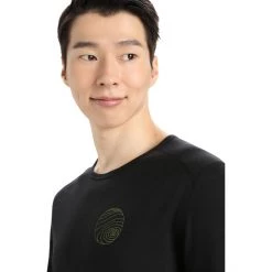 Icebreaker 200 Oasis Alps 3D LS Crew Shirt Men black -Ski & Thermal Underwear Tops Sales Store icebreaker 200 oasis alps 3d ls crew shirt men black 5
