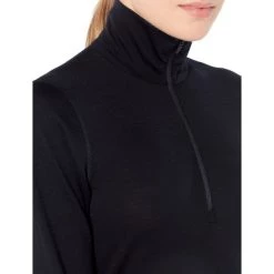 Icebreaker 200 Oasis LS Half-Zip Top Women black -Ski & Thermal Underwear Tops Sales Store icebreaker 200 oasis alusvaatteet naiset black 4 1
