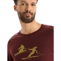 Icebreaker 200 Oasis Last Run LS Crew Shirt Men espresso -Ski & Thermal Underwear Tops Sales Store icebreaker 200 oasis last run ls crew shirt men espresso 5