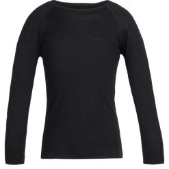 Icebreaker 200 Oasis LS Crew Top Kids black