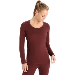 Icebreaker 200 Oasis LS Scoop Top Women espresso -Ski & Thermal Underwear Tops Sales Store icebreaker 200 oasis ls scoop top women espresso 2