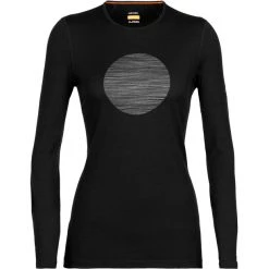 Icebreaker 200 Oasis Ski Circle LS Crew Shirt Women black