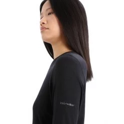 Icebreaker 200 Oasis Ski Circle LS Crew Shirt Women black -Ski & Thermal Underwear Tops Sales Store icebreaker 200 oasis ski circle ls crew shirt women black 5