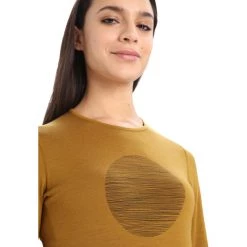 Icebreaker 200 Oasis Ski Circle LS Crew Shirt Women clove -Ski & Thermal Underwear Tops Sales Store icebreaker 200 oasis ski circle ls crew shirt women clove 5