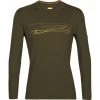 Icebreaker 200 Oasis Ski Stripes LS Crew Shirt Men loden