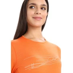 Icebreaker 200 Oasis Ski Stripes LS Crew Shirt Women flash -Ski & Thermal Underwear Tops Sales Store icebreaker 200 oasis ski stripes ls crew shirt women flash 5