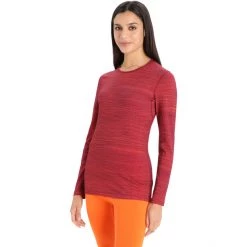 Ski & Thermal Underwear Tops Sales Store -Ski & Thermal Underwear Tops Sales Store icebreaker 200 oasis ski tracks ls crew shirt women cherry flash aop 2