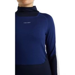 Icebreaker 200 Sone LS High Neck Top Women midnight navy/royal navy/snow/cb -Ski & Thermal Underwear Tops Sales Store icebreaker 200 sone ls high neck top women midnight navy royal navy snow cb 6