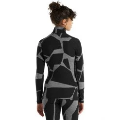 Icebreaker 250 Vertex Landscapes LS Half Zip Top Women black/j -Ski & Thermal Underwear Tops Sales Store icebreaker 250 vertex landscapes ls half zip top women black j 5