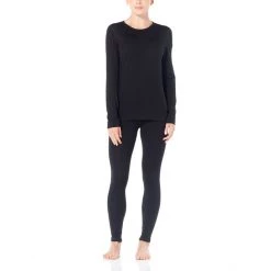 Icebreaker 260 Tech LS Crew Top Women black -Ski & Thermal Underwear Tops Sales Store icebreaker 260 tech alusvaatteet naiset black 4