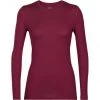 Icebreaker 260 Tech LS Crew Top Women cherry -Ski & Thermal Underwear Tops Sales Store icebreaker 260 tech ls crew top women cherry 1