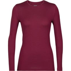 Icebreaker 260 Tech LS Crew Top Women cherry