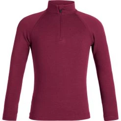 Icebreaker 260 Tech LS Half-Zip Top Kids cherry