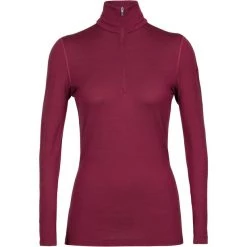 Icebreaker 260 Tech LS Half-Zip Top Women cherry