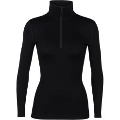 Ski & Thermal Underwear Tops Sales Store 29 Icebreaker 260 Tech LS Half-Zip Top Women black