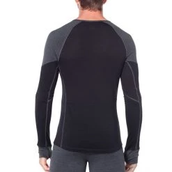 Icebreaker 260 Zone LS Crew Top Men jet heather/black -Ski & Thermal Underwear Tops Sales Store icebreaker 260 zone ls crew top men harmaa 3