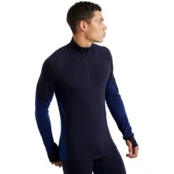 Icebreaker 260 Zone LS Half-Zip Shirt Men midnight navy/royal navy -Ski & Thermal Underwear Tops Sales Store icebreaker 260 zone ls half zip shirt men midnight navy royal navy 2