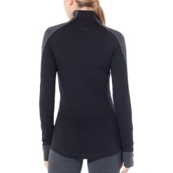 Icebreaker 260 Zone LS Half-Zip Shirt Women jet heather/black -Ski & Thermal Underwear Tops Sales Store icebreaker 260 zone ls half zip shirt women musta 3