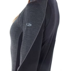 Icebreaker 260 Zone LS Half-Zip Shirt Women jet heather/black -Ski & Thermal Underwear Tops Sales Store icebreaker 260 zone ls half zip shirt women musta 6