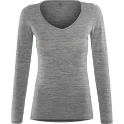 Icebreaker Siren LS Sweetheart Top Women gritstone hthr