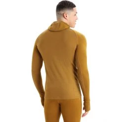 Icebreaker ZoneKnit Insulated LS Hoodie Men clove -Ski & Thermal Underwear Tops Sales Store icebreaker zoneknit insulated ls hoodie men clove 5