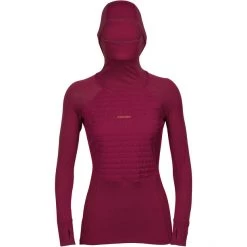 Icebreaker ZoneKnit Insulated LS Hoodie Women cherry