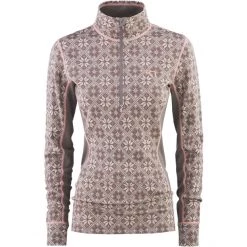 Kari Traa Rose Half-Zip Top Women taupe
