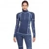 Kari Traa Smekker Half-Zip Top Women marin -Ski & Thermal Underwear Tops Sales Store kari traa smekker half zip top women marin 1