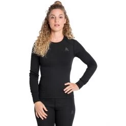 Odlo Active Warm Plus Top Crew Neck L/S Women black -Ski & Thermal Underwear Tops Sales Store odlo active warm eco top crew neck l s women black 3