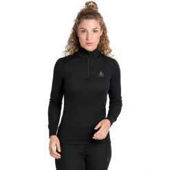 Odlo Active Warm Top Turtle Neck L/S Half-Zip Women black -Ski & Thermal Underwear Tops Sales Store odlo active warm top turtle neck l s half zip women black 3