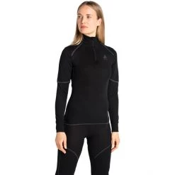 Odlo Active X Top Turtle Neck L/S Half-Zip Women black -Ski & Thermal Underwear Tops Sales Store odlo active x top turtle neck l s half zip women black 3